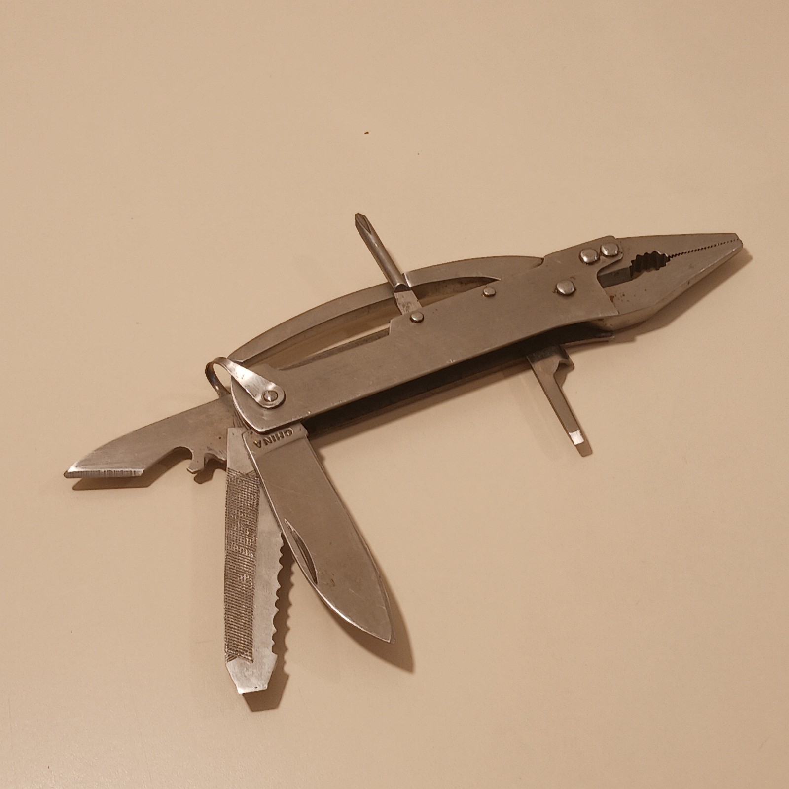 MAXAM 6″ Stainless Steel Multi-Tool Folding Pliers Knife Survival Camping Gear