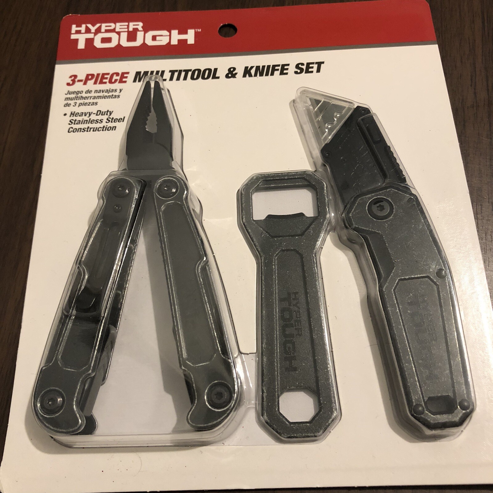 3 Piece Multi tool And Knife Hyper Tough-Duty Stainless Steel Construction