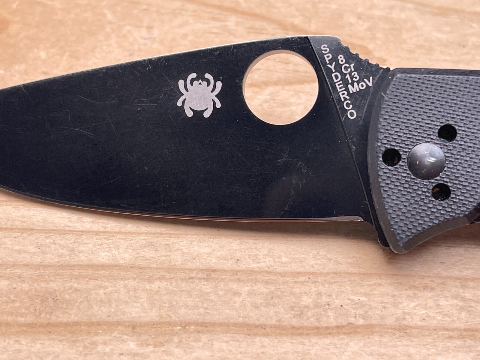 Spyderco Tenacious Plain Edge Black 8Cr13Mov G-10 Folding Pocket Knife