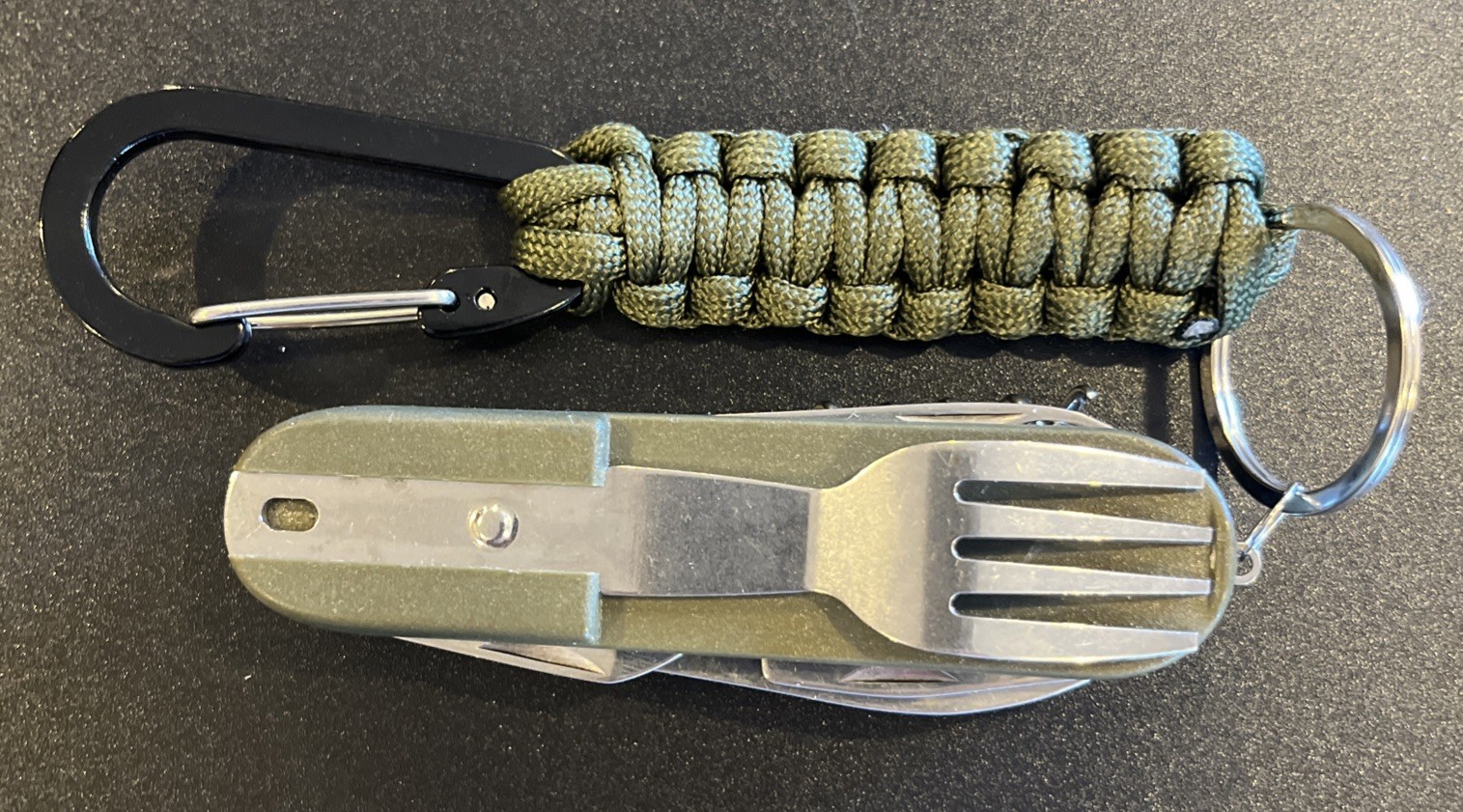 Camping Knife Multitool With Fork & Spoon And Matching Lanyard