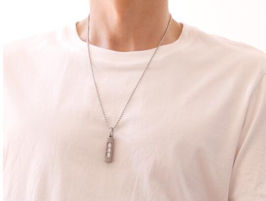 Titanium luminous Tube Pendants Paracord Beads Key Ring Necklace Pendants