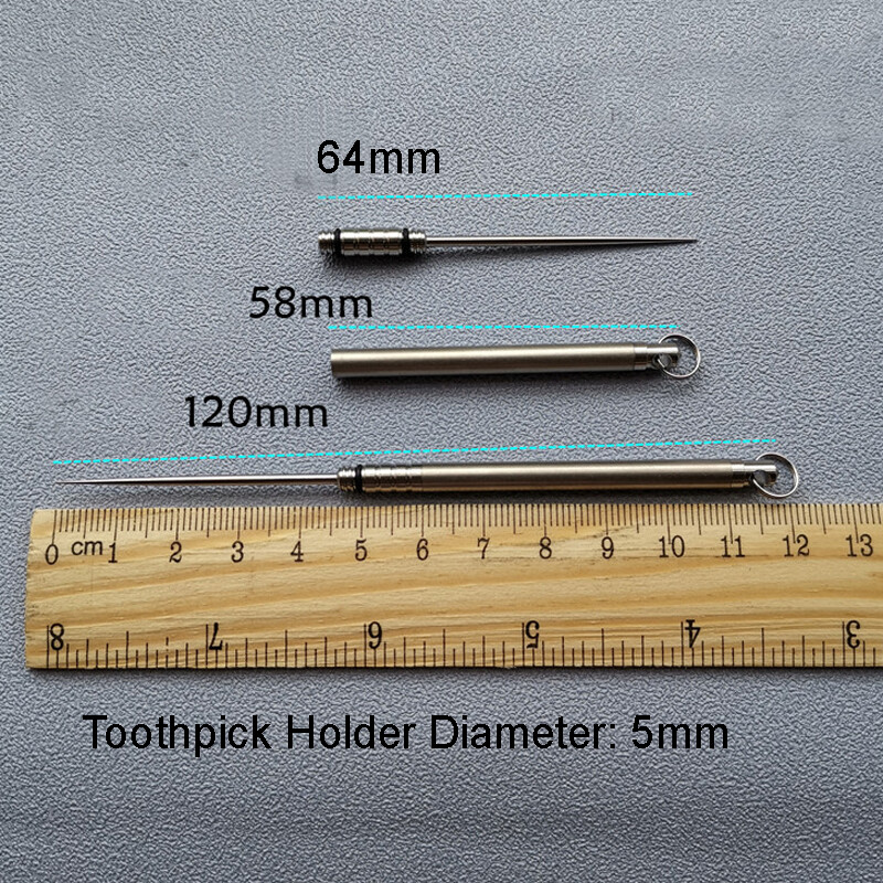 EDC Titanium Alloy Ear Pick + Titanium Alloy Toothpick Portable Multi Tool Gift