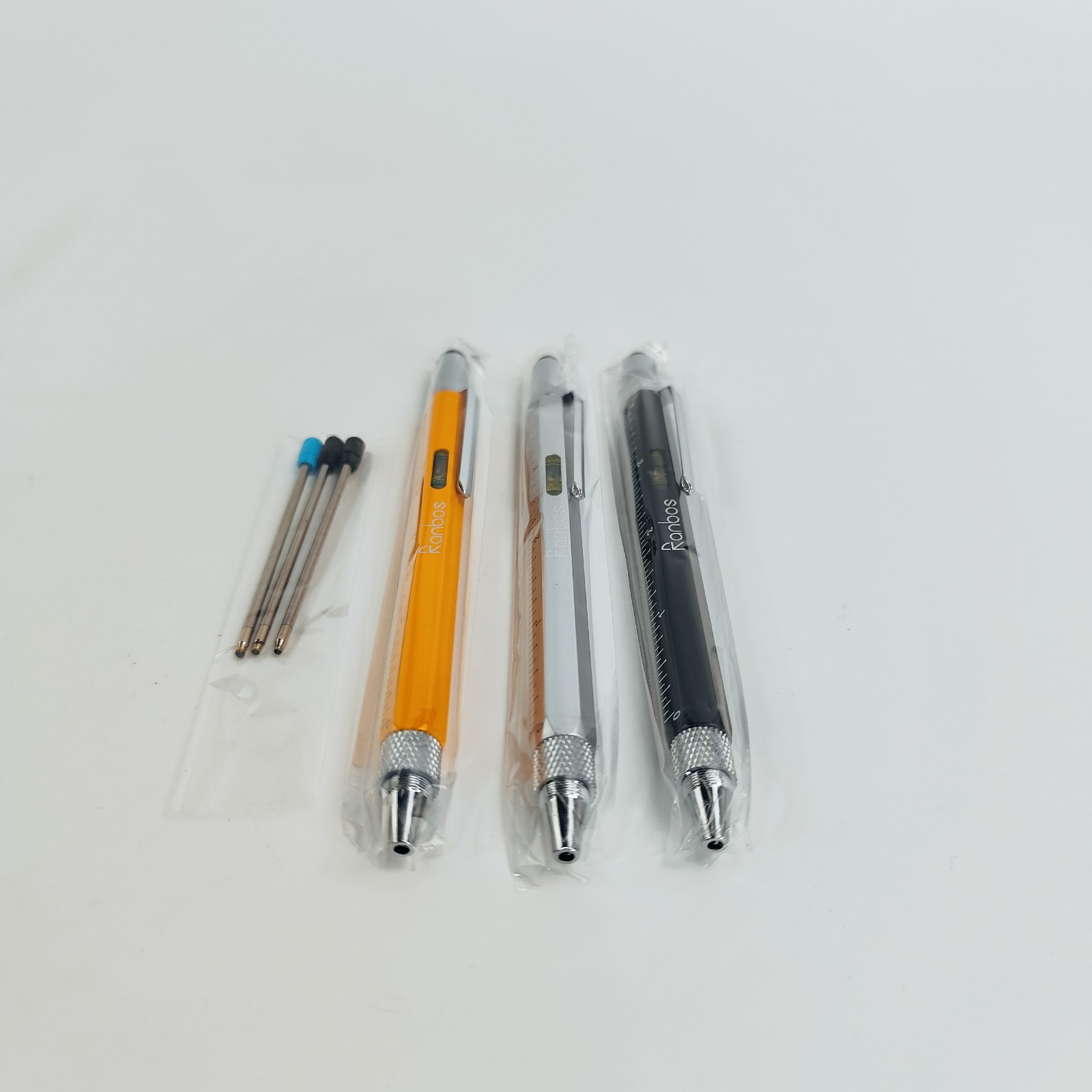6-in-1 Multi-Function Pen with Ruler, Screwdriver & Touchscreen Stylus, 3 Colors