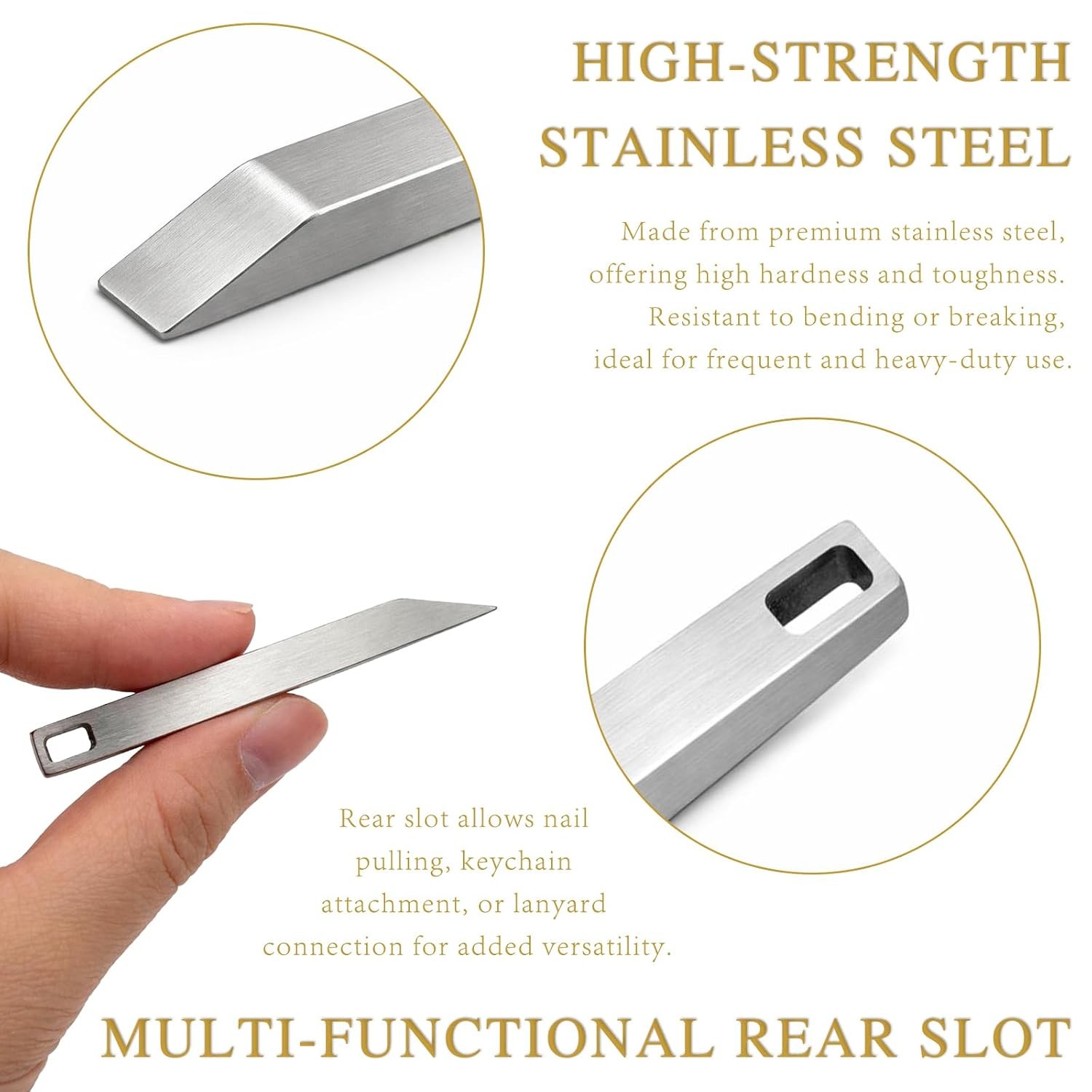 Heavy Duty Stainless Steel Mini Pry Bar Keychain Multitool Tool Pry Bar