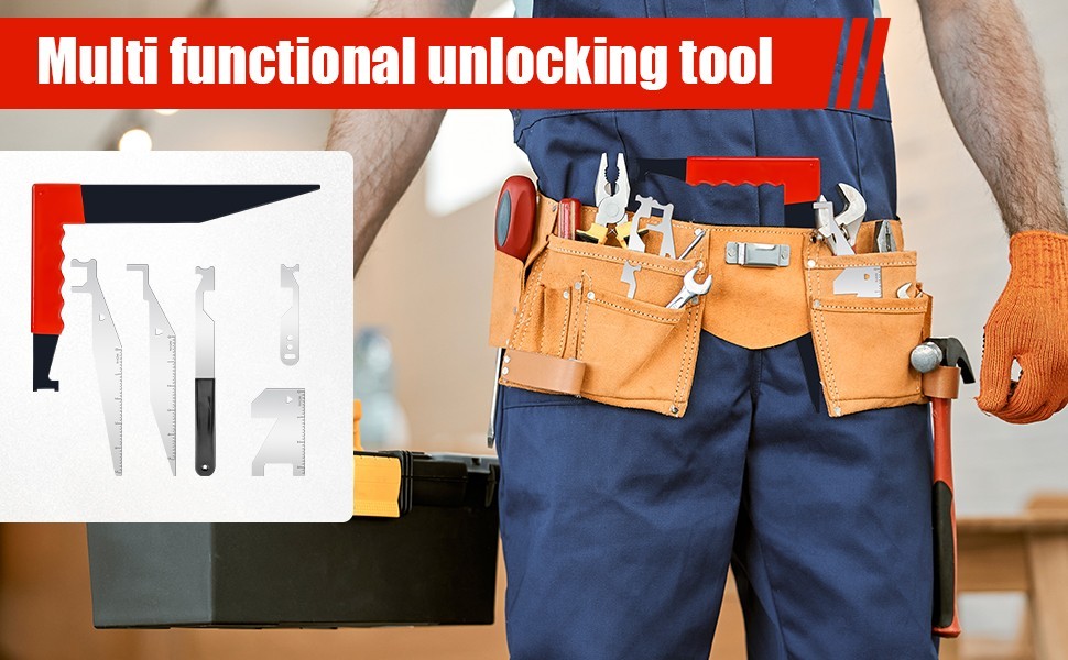 Heavy Duty Firefighting Multi Tool Kit 6pc Multi Functional unlocking tools