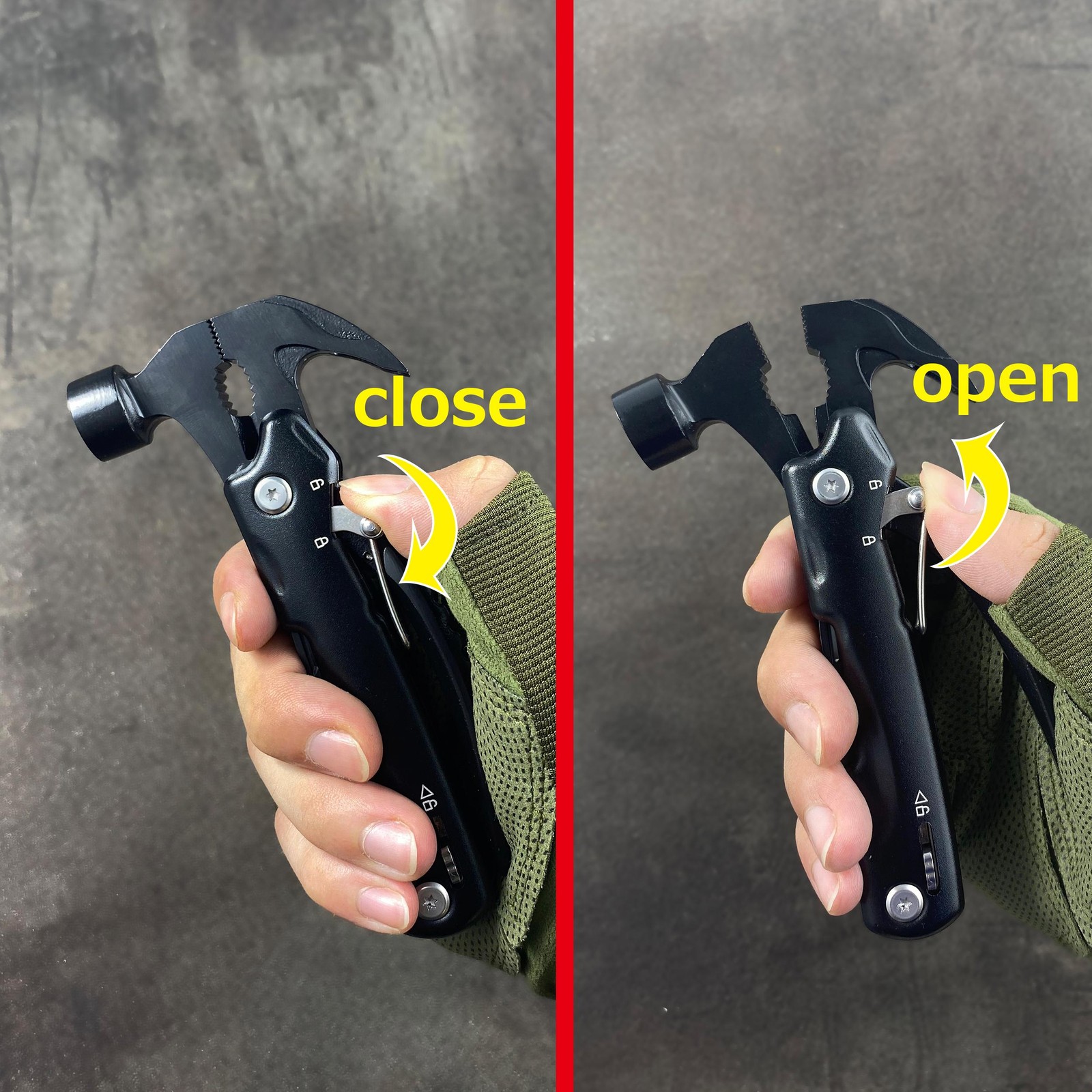 Multi‑functional Mini Claw Hammer Outdoor Camping Multi‑tool Pliers Gift
