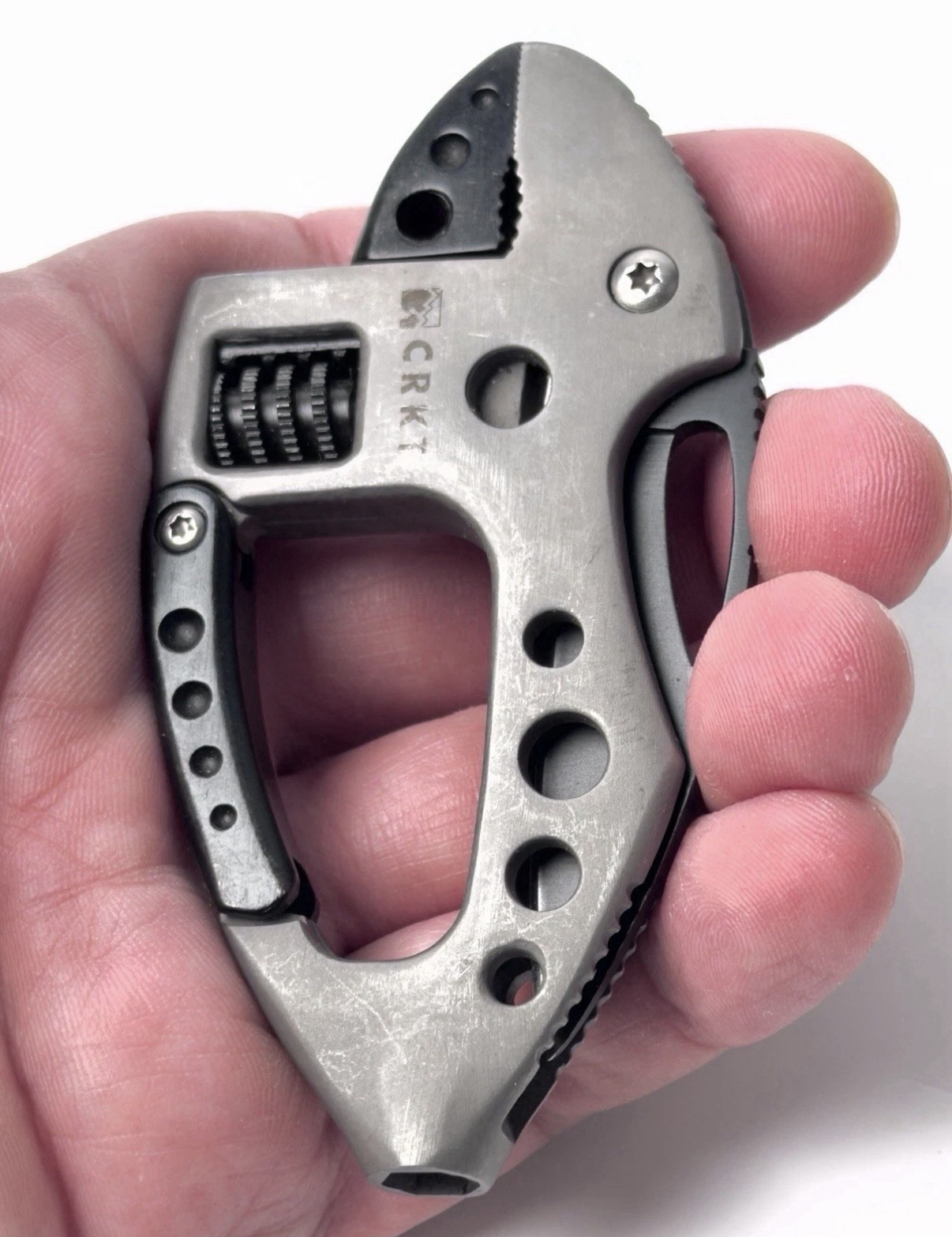 CRKT Guppie Multi-Tool Knife Adjustable Wrench Gray Black Stainless Steel