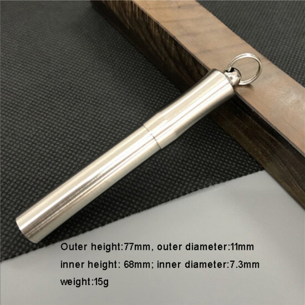 Titanium Alloy Toothpick Earpick Mini Tweezer Portable Container EDC Multi Tool