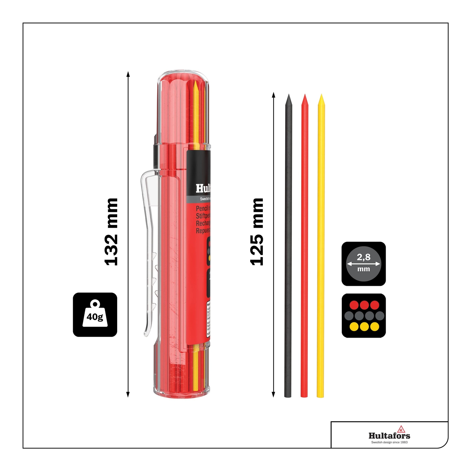 Tools 650120U Dry Marker Refills HRD GRY
