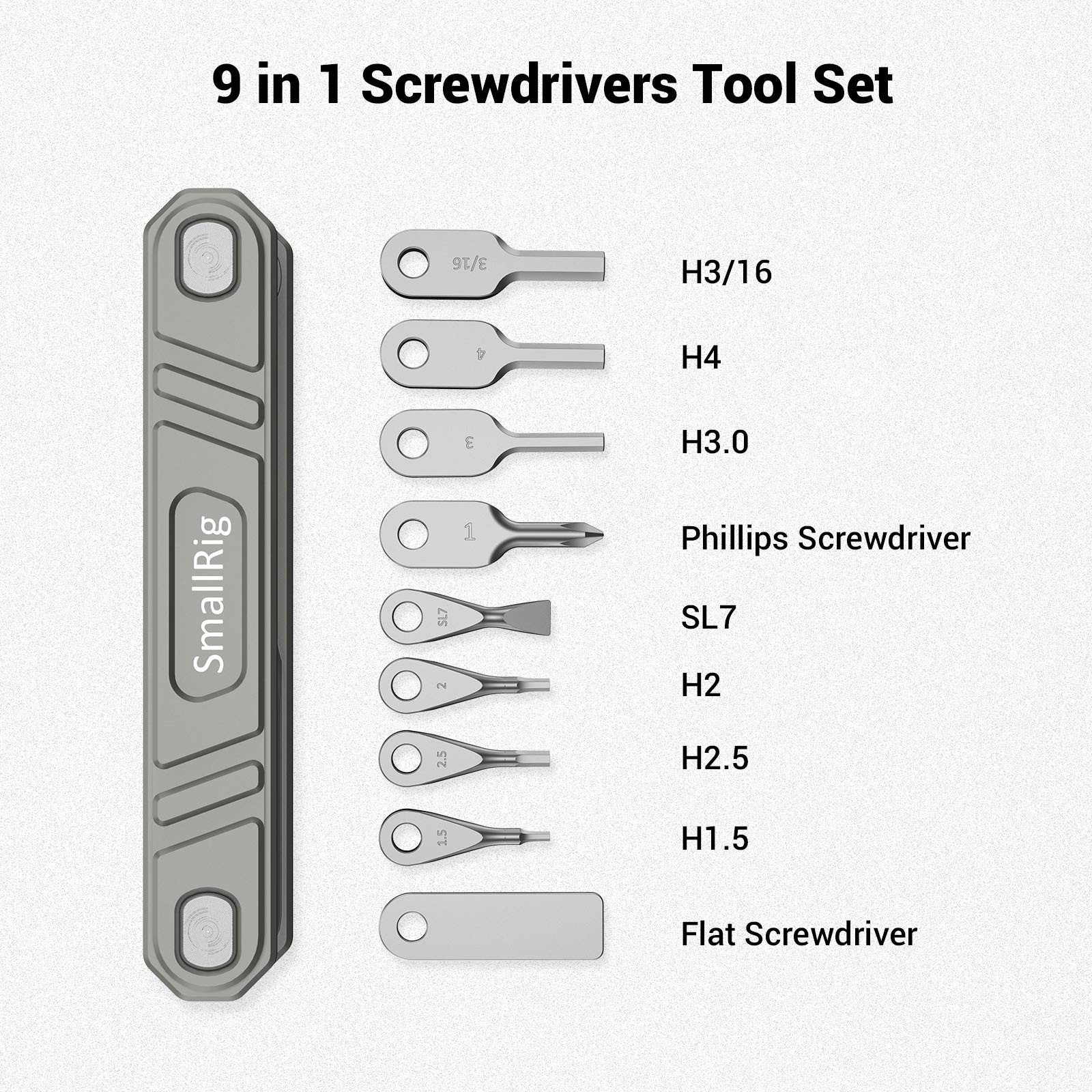 TC2713 Universal 9in1 Folding MultiTool Set Videographer Accessories