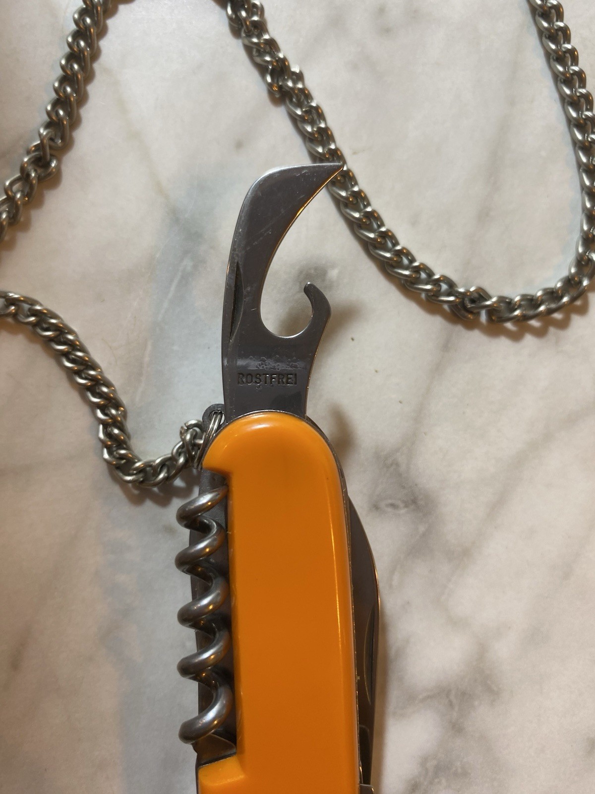 VTG 1986 STIHL 8 Part Multi-Tool Pocketknife Chain Included Solingen Germany