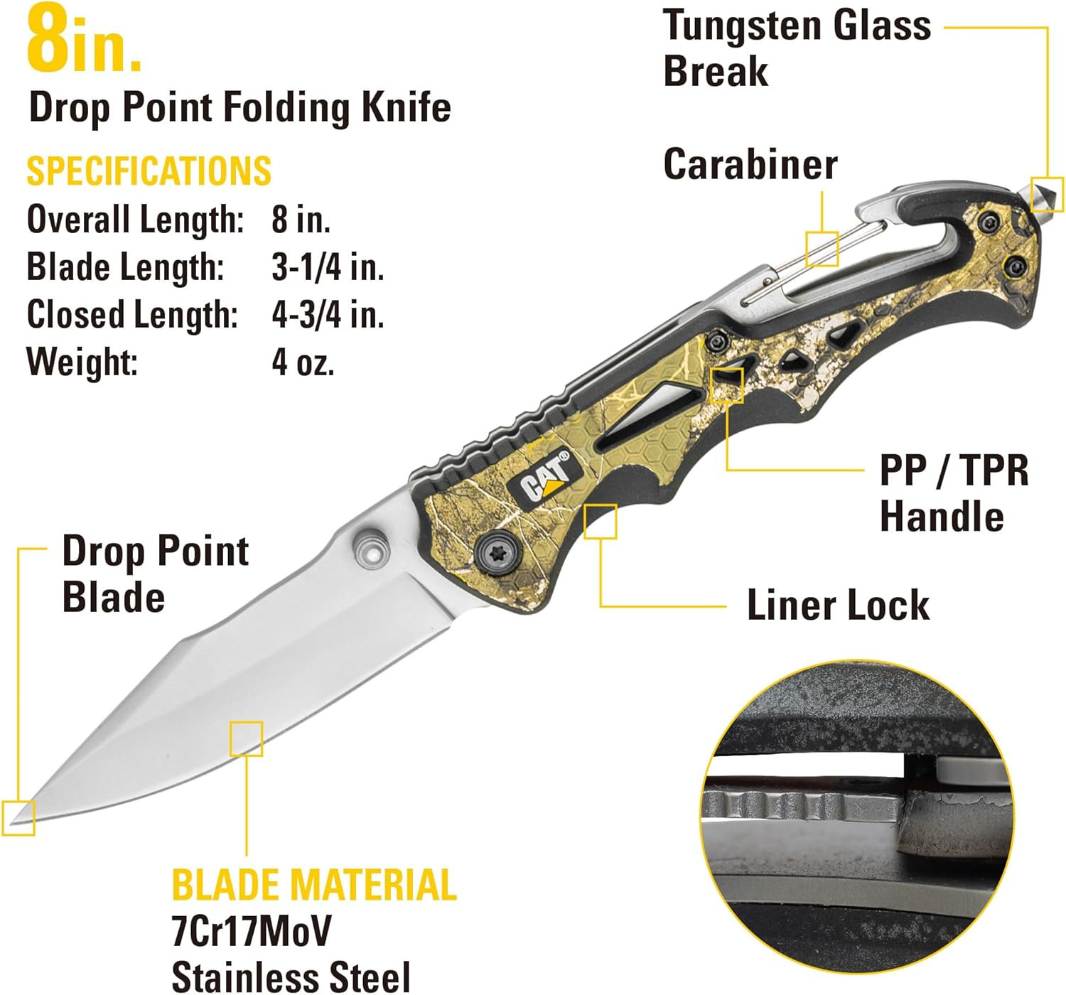 Cat 2 Piece Multi-Tool and Knife Gift Box Set with Real Tree Camo – 240358