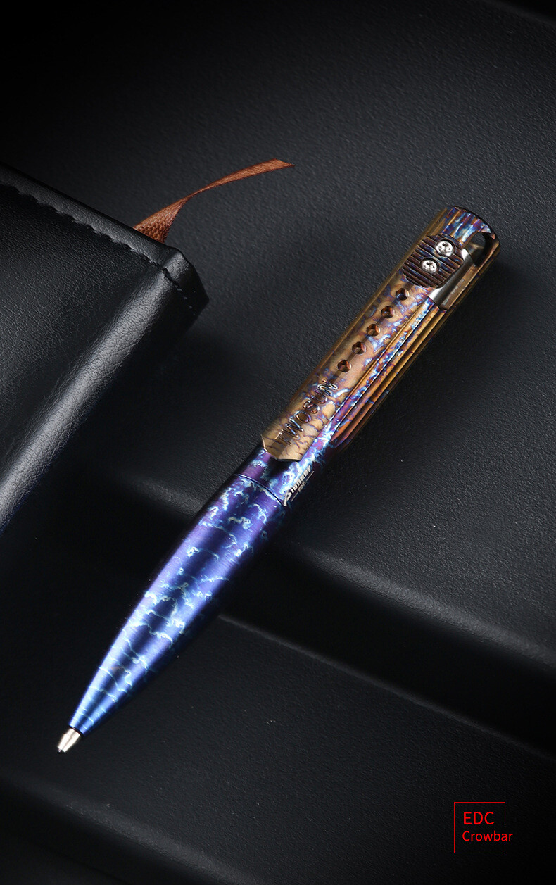Titan Alloy TC4 Ballpoint Pen Survival Tactical Pen EDC Outdoor Packet Tool