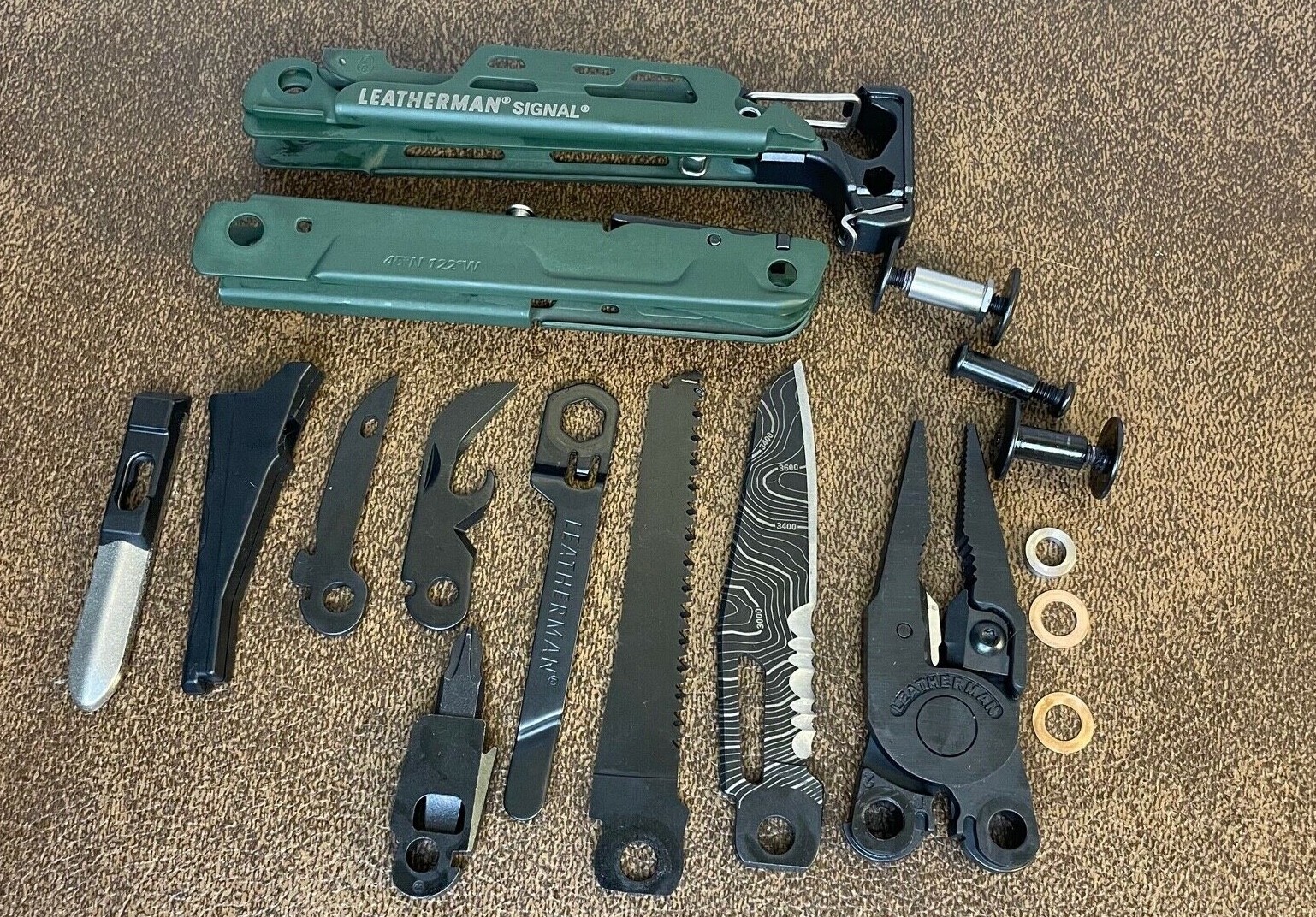 NEW Green TOPO Leatherman Signal parts: One (1) part for Repair or Mod