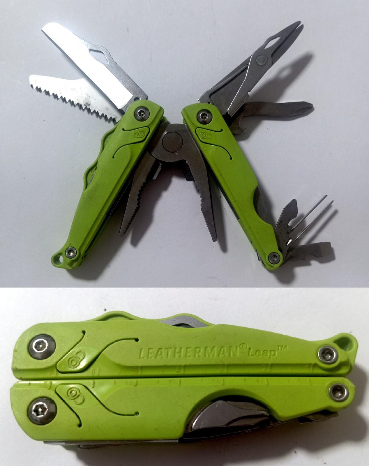 🔥🔥🔥 Leatherman Leap Green Multi Tool Retired Very Rare