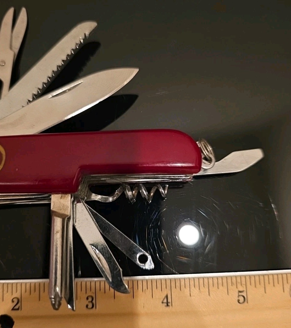 Vintage BPA EI Multi Tool Pocket Knife – 13-in-1 Folding Utility Knife – Red…