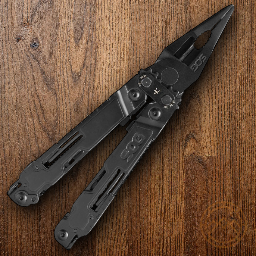 SOG Poweraccess Multi Tool Black Pliers Screwdrivers Wire Cutter / Crimper Awl
