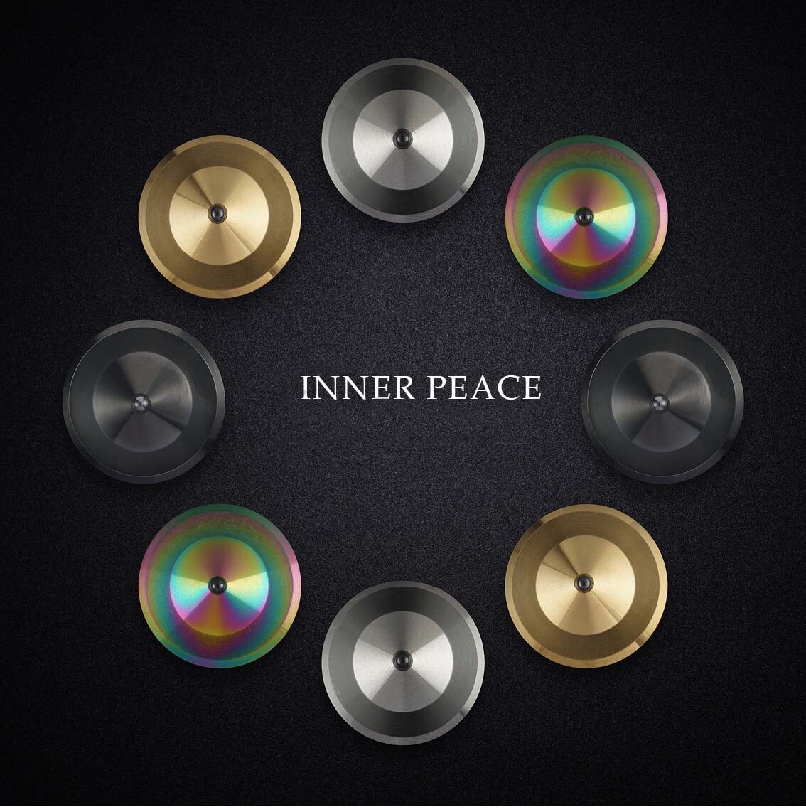 Stainless Steel Small Spinning Top Hand Twisting Gyro Gyroscope Spinner Toys EDC