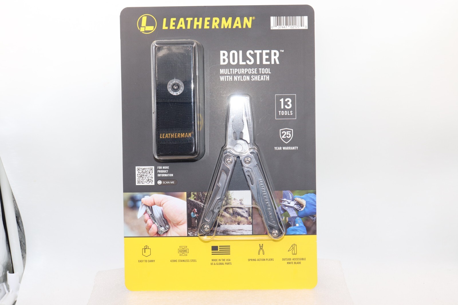 LEATHERMAN BOLSTER 13 TOOL MULTI-TOOL W/SHEATH NIB! 25 YEAR WARRANTY MADE USA