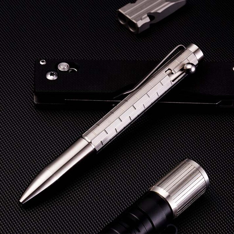 Titanium Alloy Pen Portable EDC Tools Pen TC4 Ballpoint Pen Men Office Pen Gifts