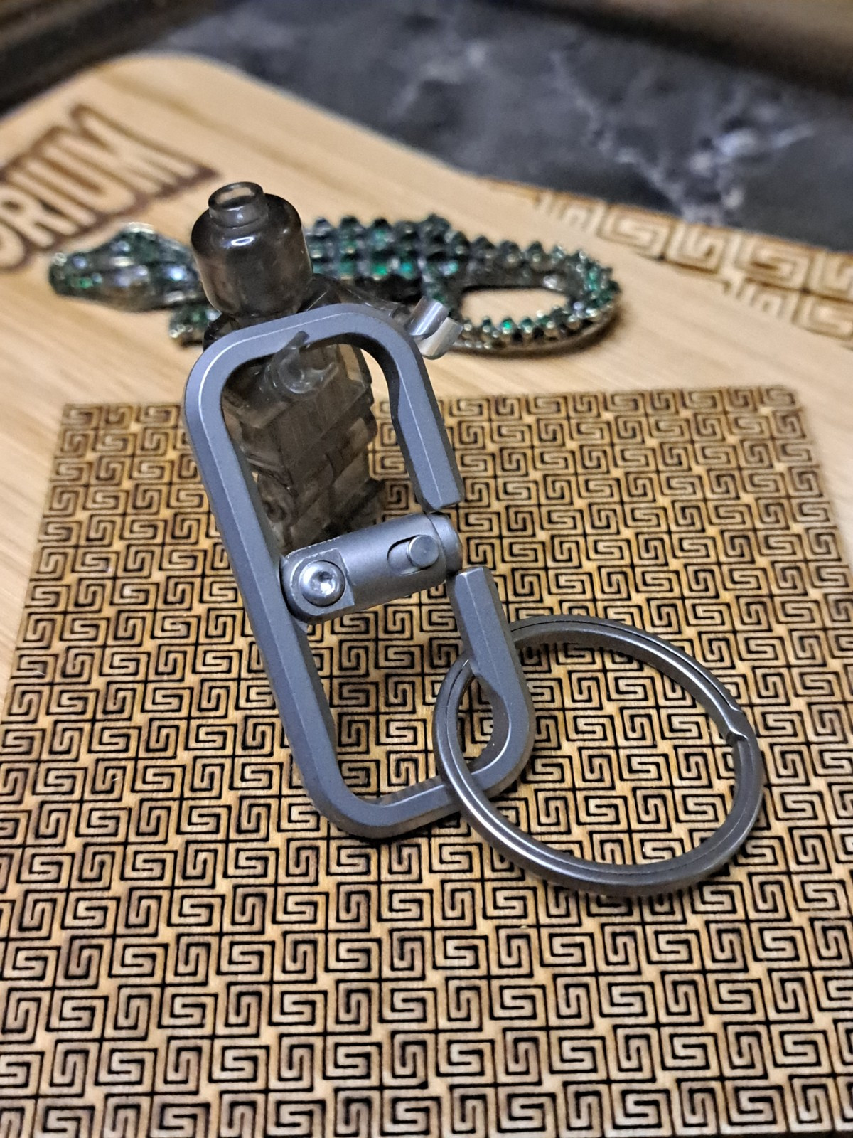 Mini Titanium Carabiner Keychain