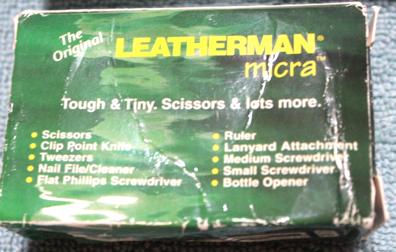 Vintage The Original Leatherman Micra w/Instructions, Box, Lanyard VGC