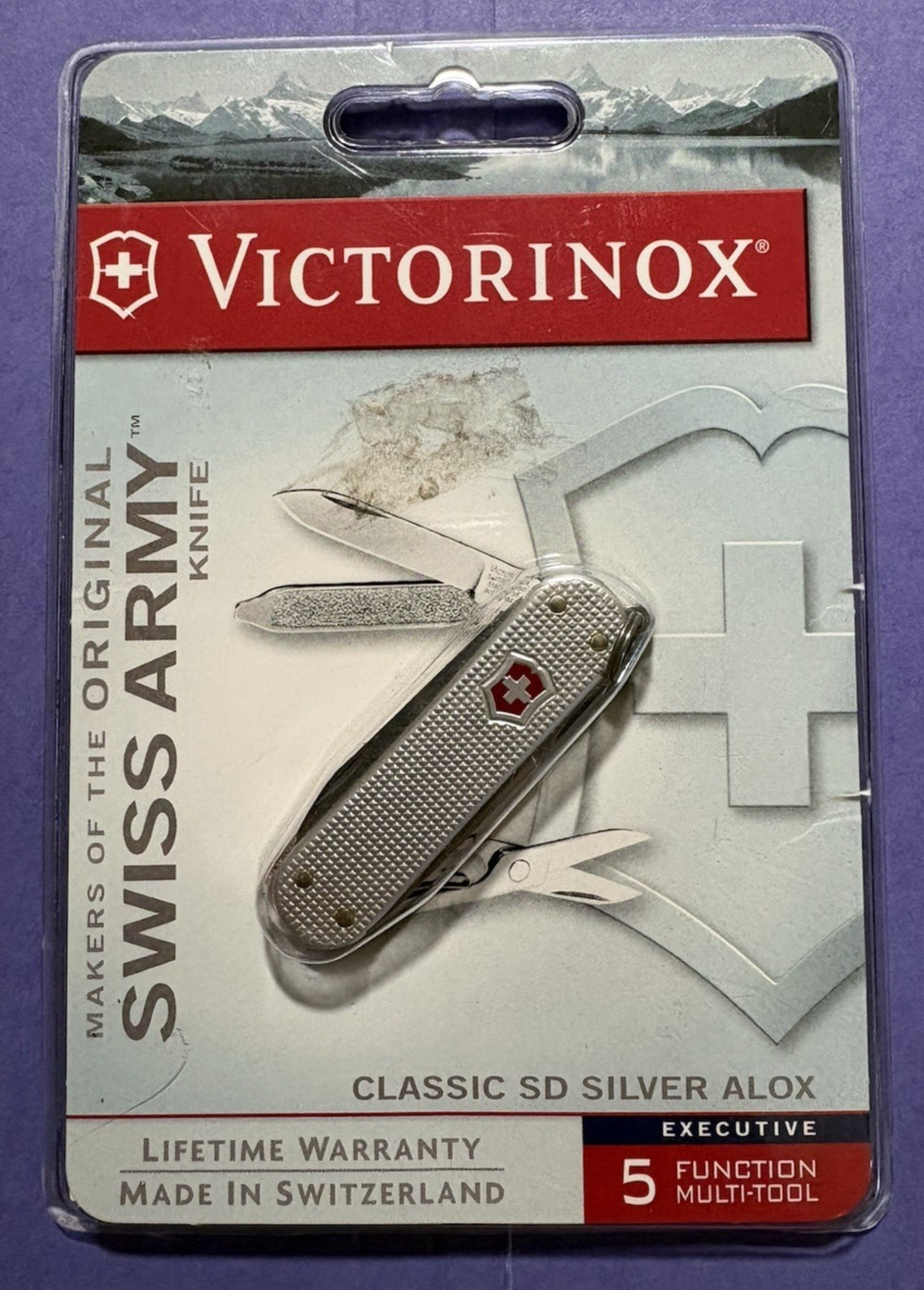 Victorinox Classic SD Silver Alox, Swiss army knife. New sealed in blister pack