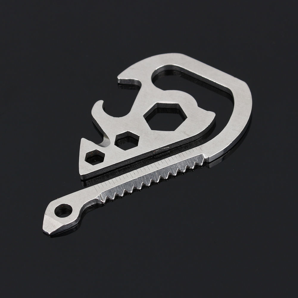 EDC Multi Tool Beer Bottle Opener Survival Wrench Saws Keychain screw driver