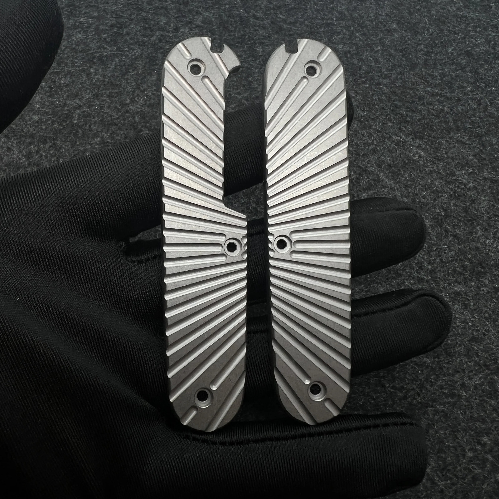 3 Layers Titanium Alloy Handle Grip Scales With Corkscrew For 91mm Victorinox