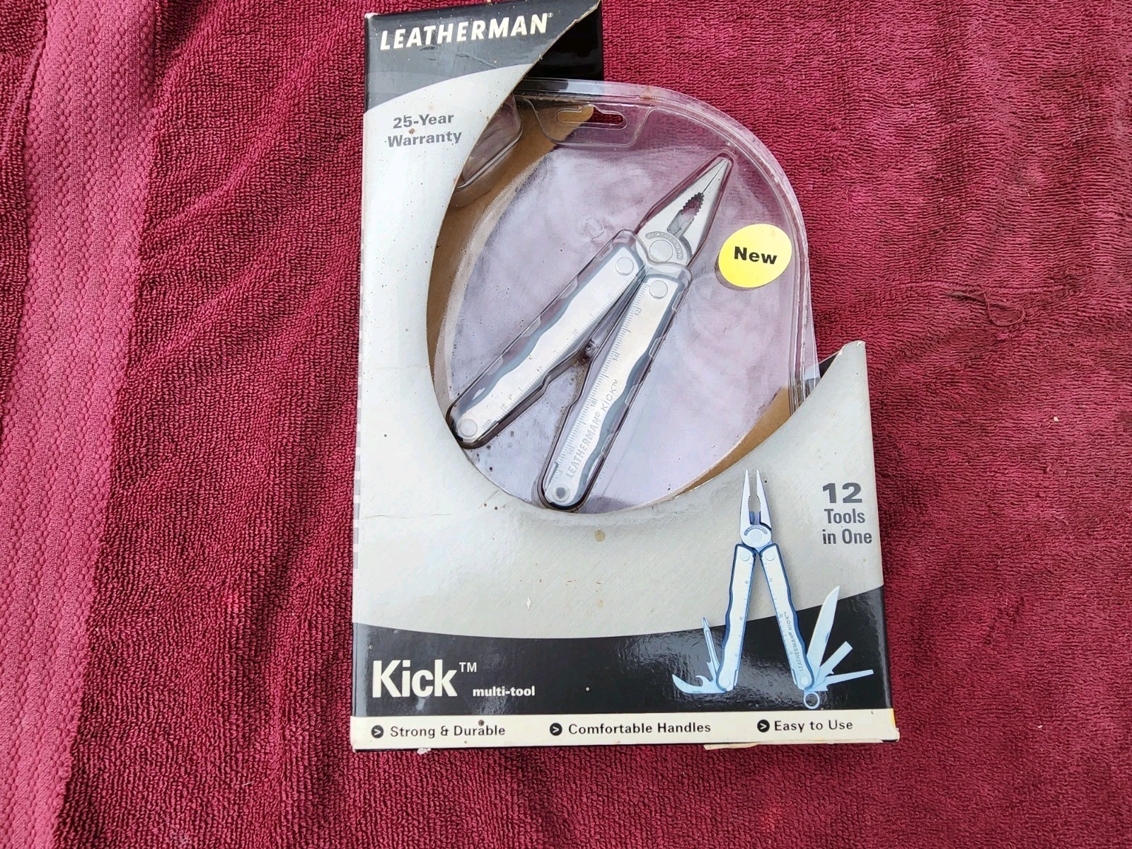 Leatherman Kick Multi-Tool with Leather Sheath, New Old Stock