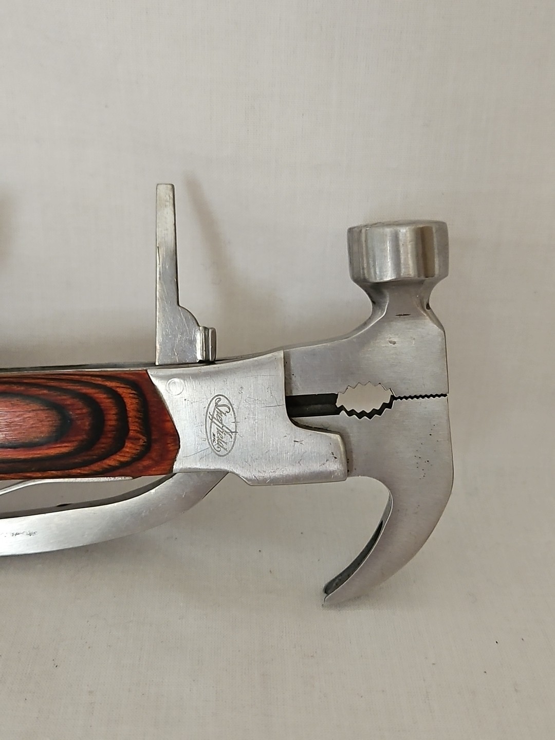 Sheffield 12913 The Hammer 14-In-1 Multi Tool Stainless Steel & Hardwood Handle