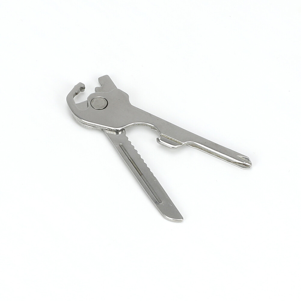 6 in1 Keychain Keyring Multi Tool Stainless EDC Screwdriver Opener Camping Tool