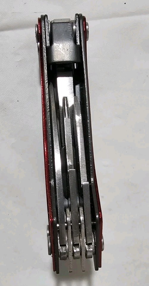 Genuine Cabela’s 7-in-1 Mini Multi-Tool Carry Knife Pliers EDC Red W/ Carry Case