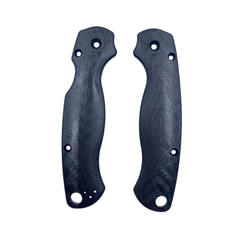 1 Pair Custom Made DIY 3K Carbon Fiber Scales Handle for Spyderco Para 2 C81