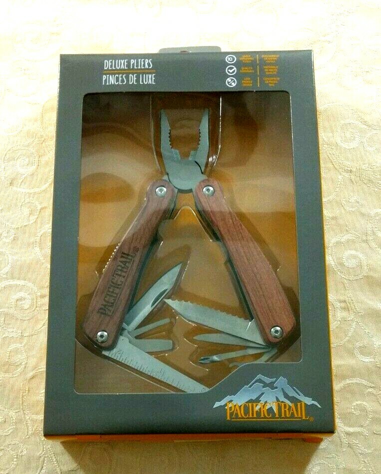 NIB Pacific Trail Large Multi Tool Plier Camping Hiking Travel Adventure Set