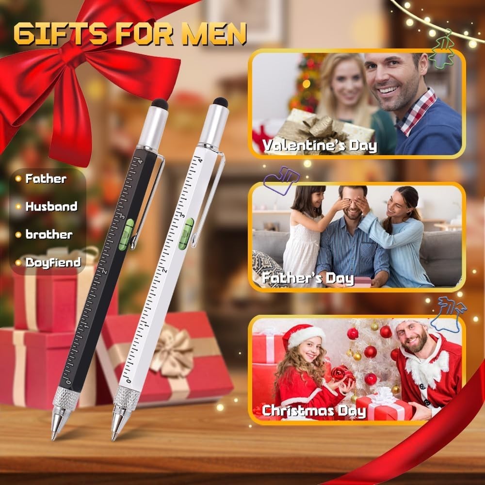9 in 1 Multifunction Ballpoint Pen with Modern Handheld Tool Measure Technical