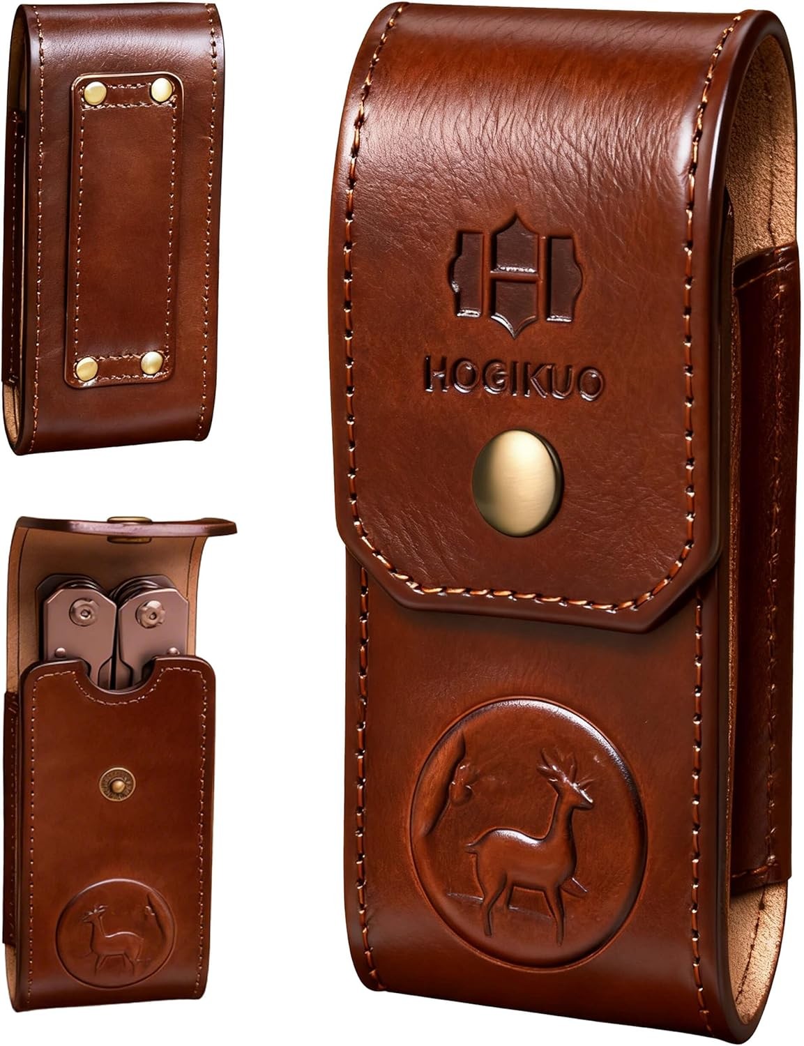 Leather Multitool Sheath，Multi Tool Holster for Leatherman, Gerber, SOG and Simi