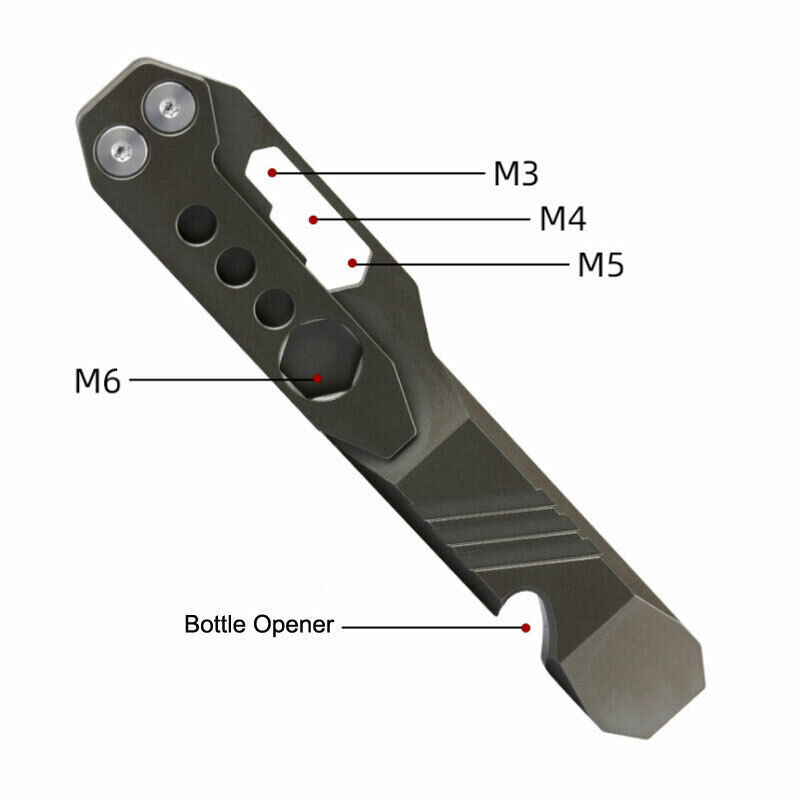 New Titanium Alloy Pocket Pry Bar Crowbar Opener Portable Outdoor EDC Multi Tool