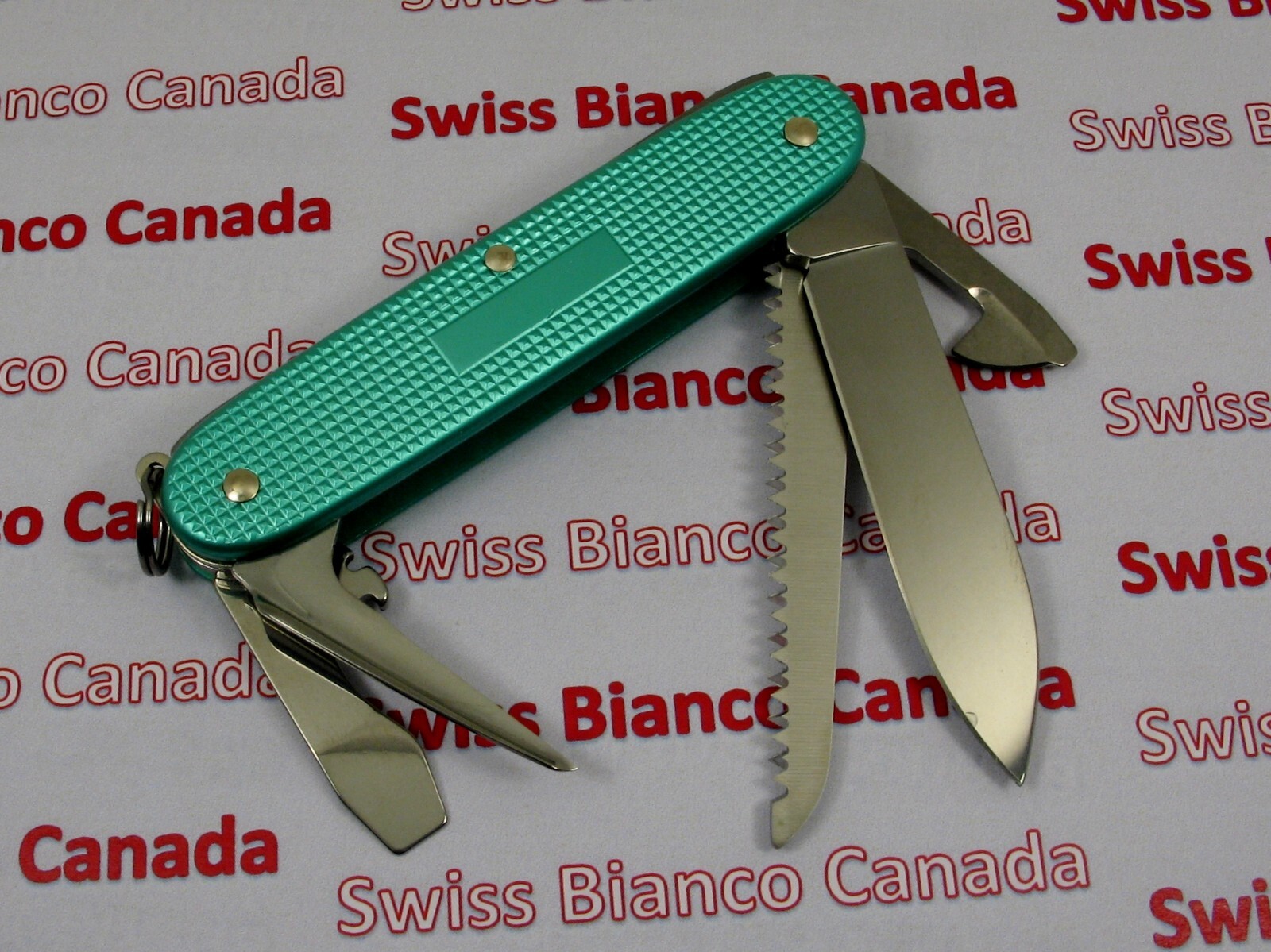 Swiss Bianco Exclusive Victorinox Farmer Summer Turquoise Alox Swiss Army Knife