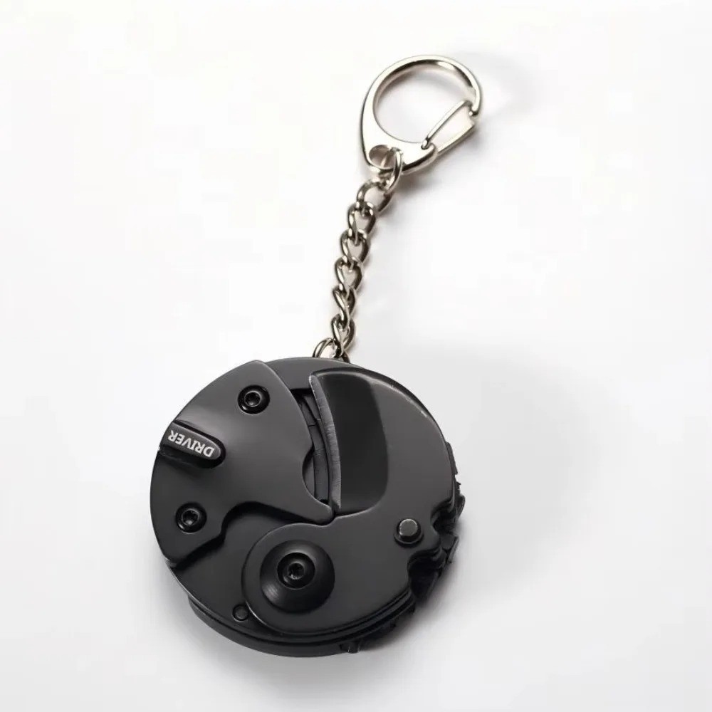 Multifunction Keychain Screwdriver Hex Coin Folding EDC Tool Mini Knife