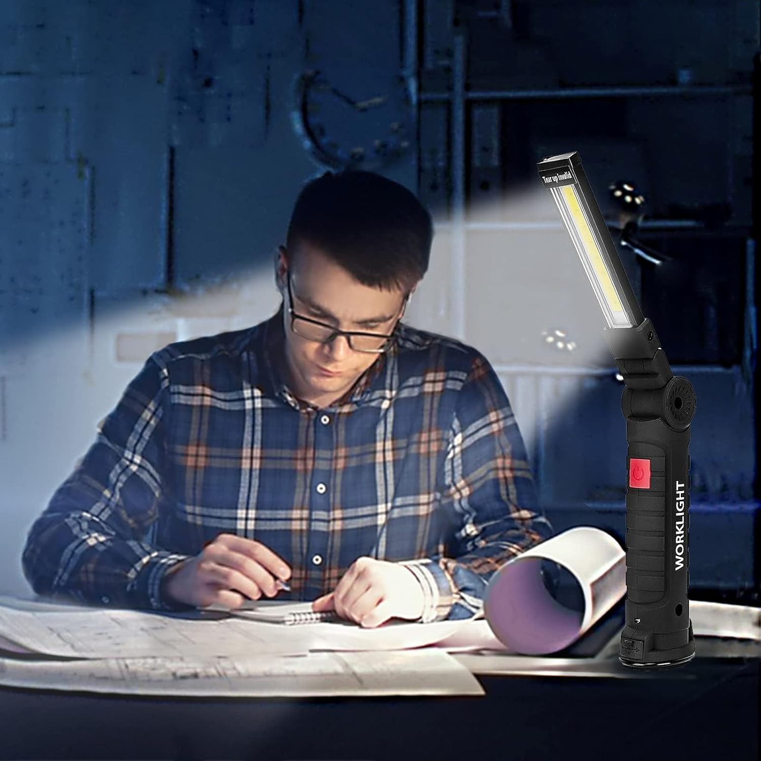 Powerful LED Work Light 2-Pack with 360° Rotation & Magnetic Base – Rechargeable