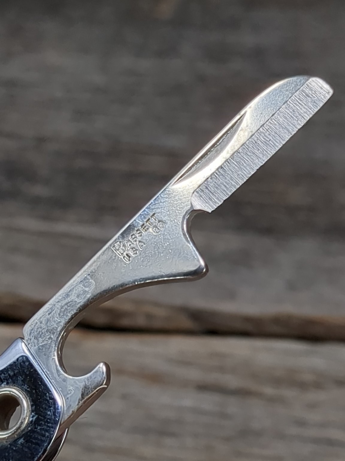 BASSETT Multi-Tool Pocket Can Bottle Opener Screwdriver Vintage 1980 USA Made