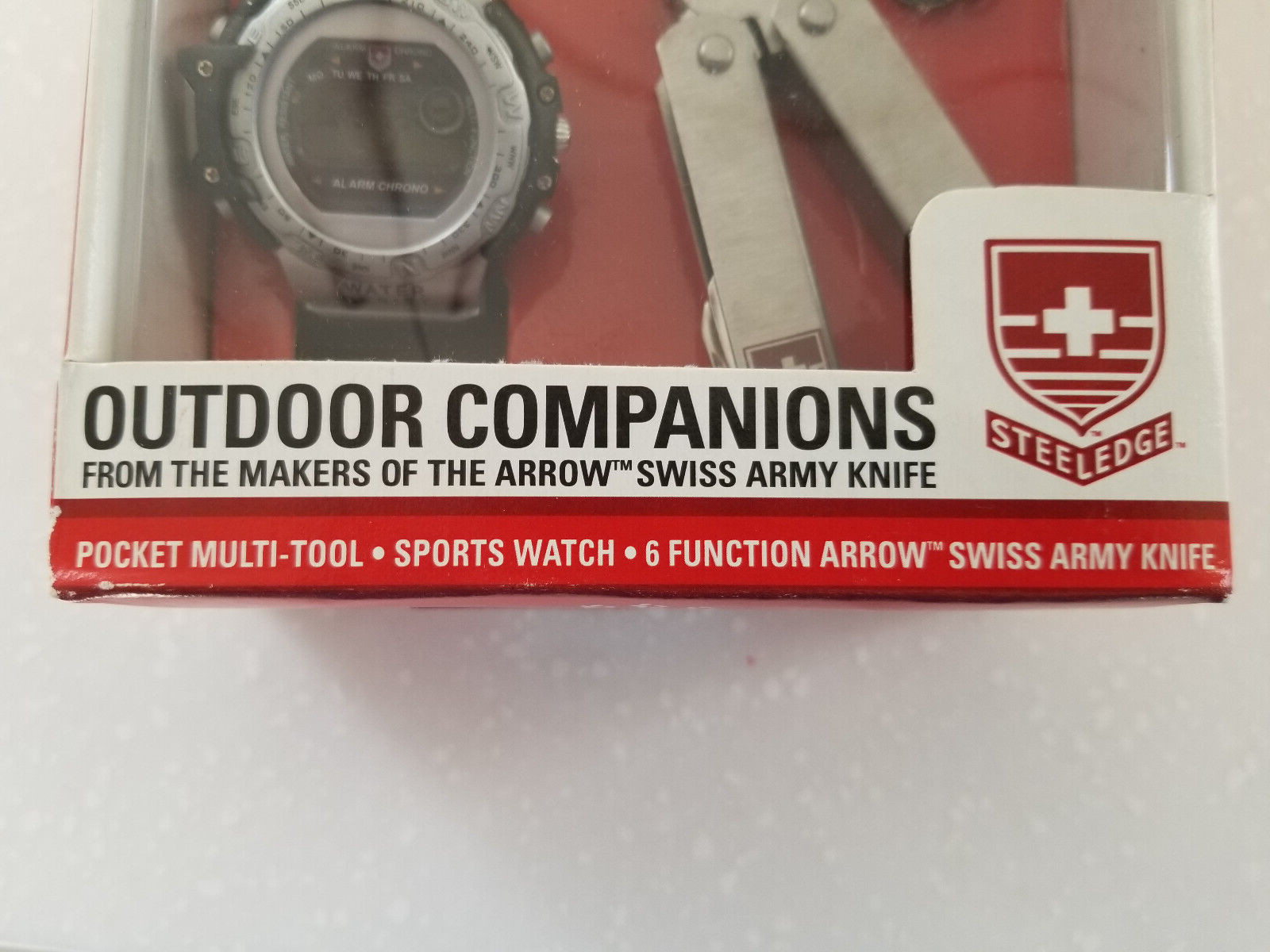 Outdoor Companions Pocket Multi-Tool, Sports Watch, 6 Function Arrow Swiss Knife