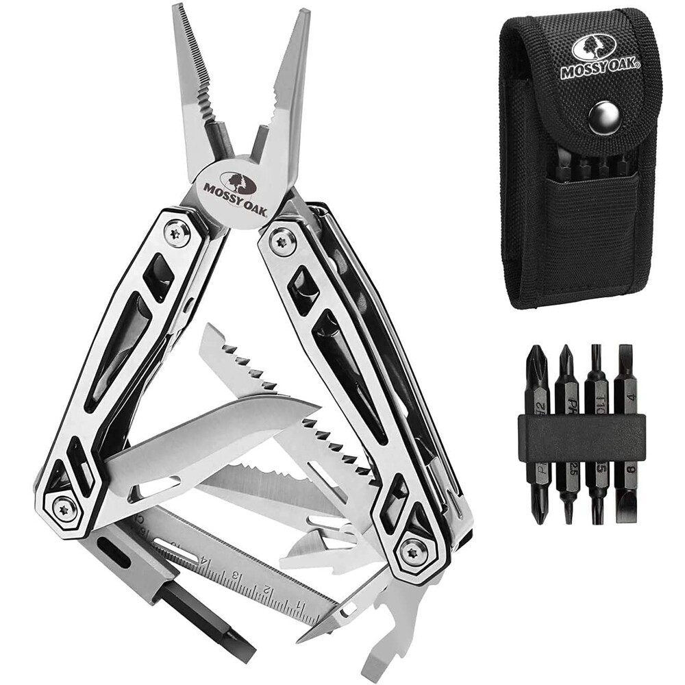 MOSSY OAK 21-in-1 MultiTool Stainless Steel Pocket Knife w/Screwdriver Sleeve US