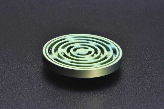Titanium Alloy Maze Spinning Top Coin Hand Spinner Anti Stress EDC Fidget Toy