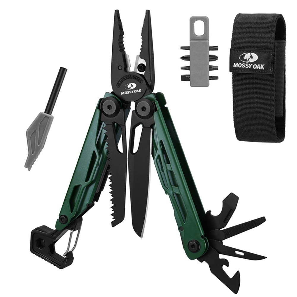 MOSSY OAK Multitool 27-in-1 Multi Tool Pocket Knife Screwdriver Wrench Plier Saw