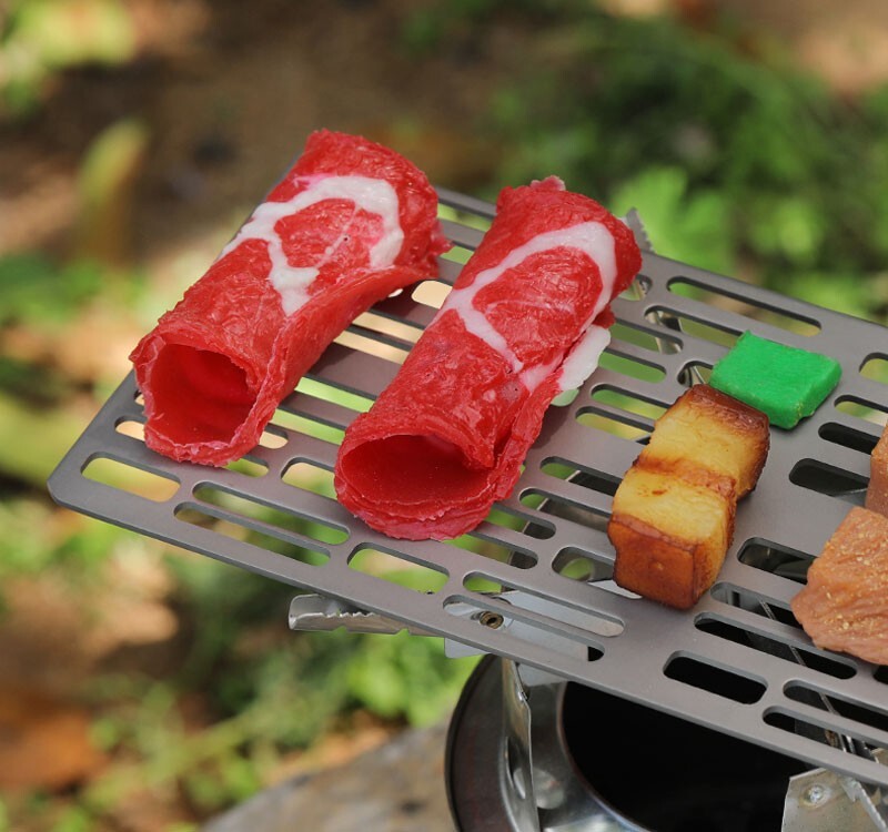 EDC Outdoor Titanium Picnic Barbecue Net Charcoal Grill Portable Barbecue Board