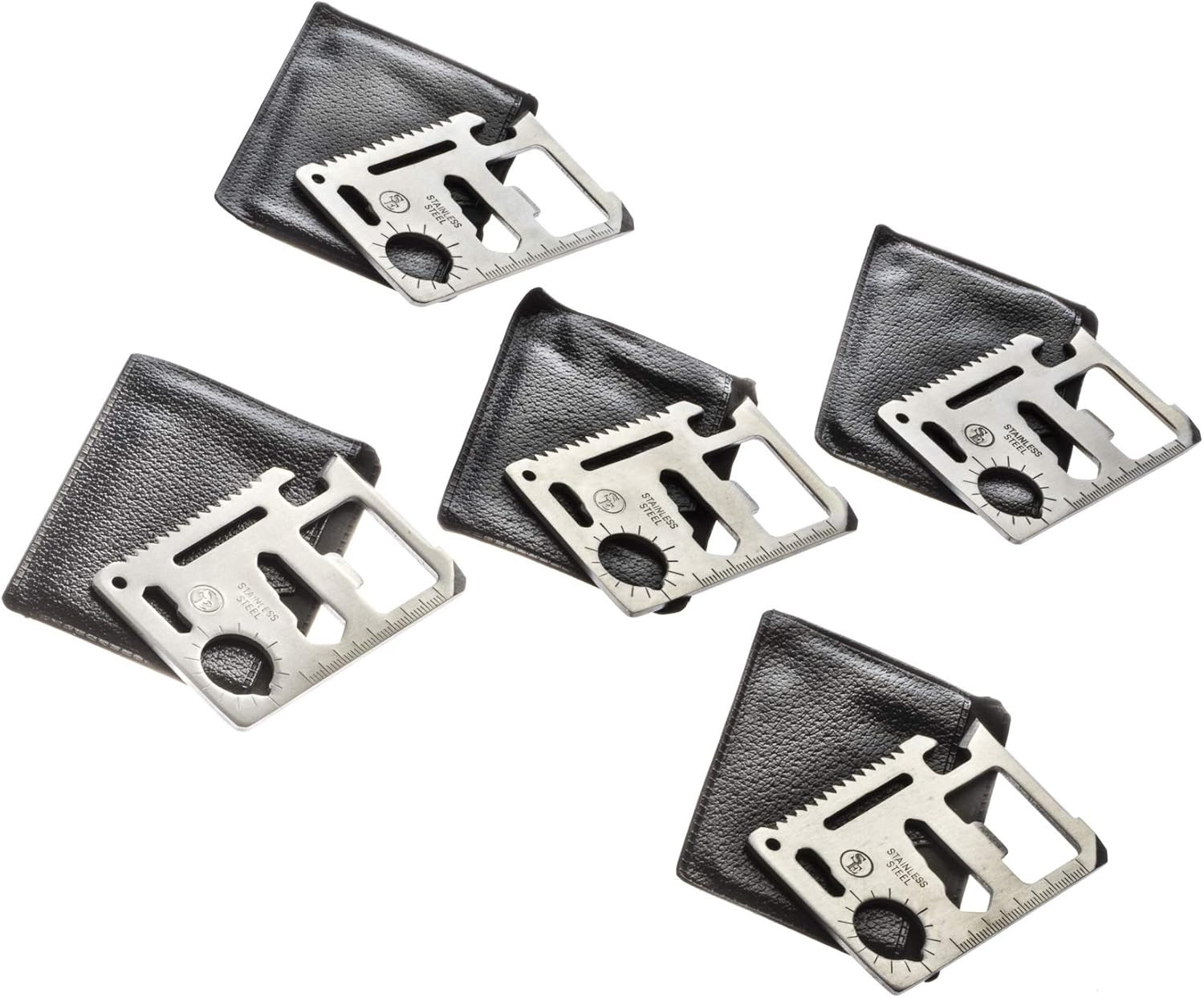 11-Function Stainless Steel Survival Pocket Tools (Pack of 5) – MT908-5
