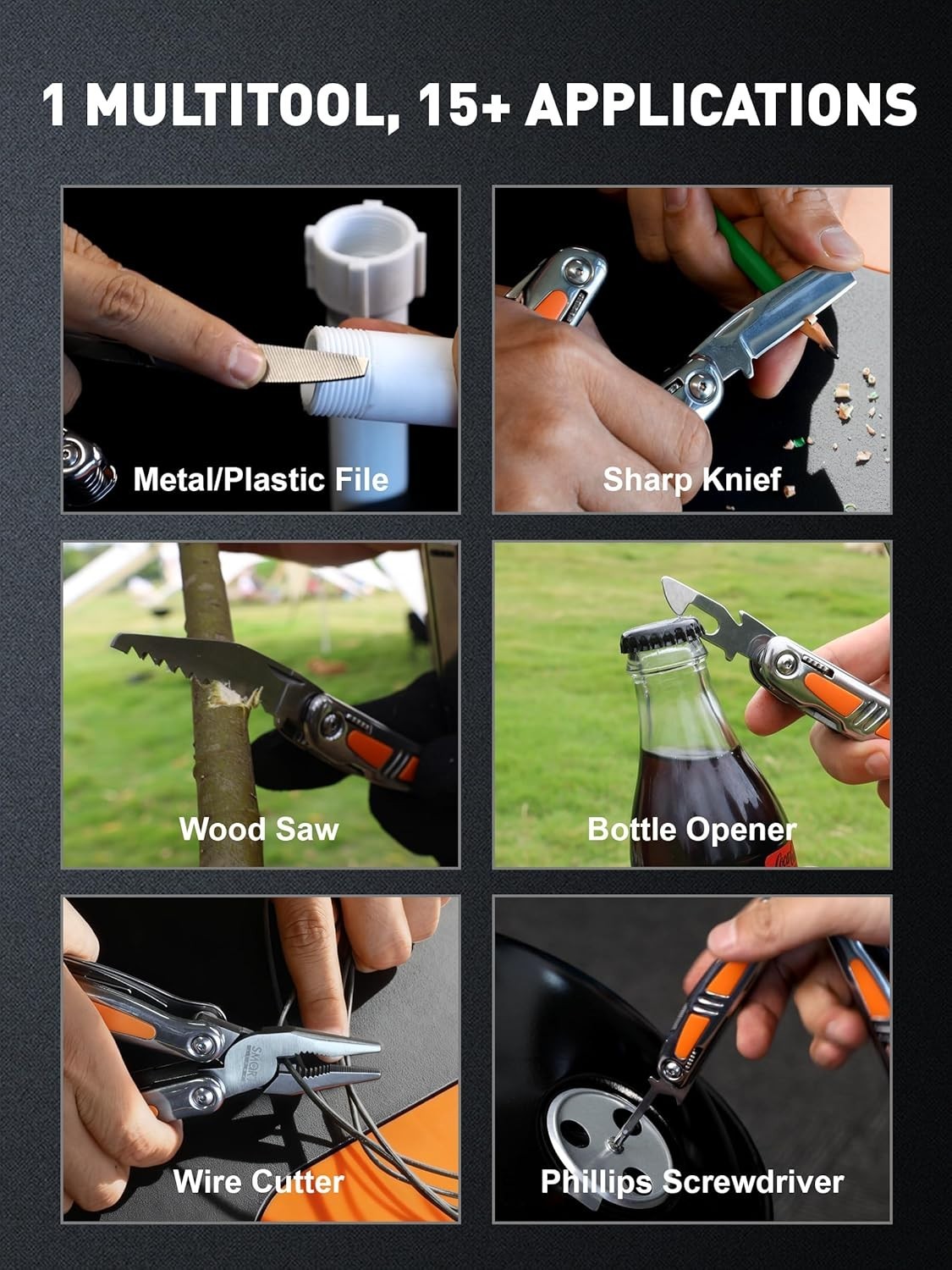 14-in-1 Stainless Steel Multitool Pliers with Sheath | Perfect for Camping