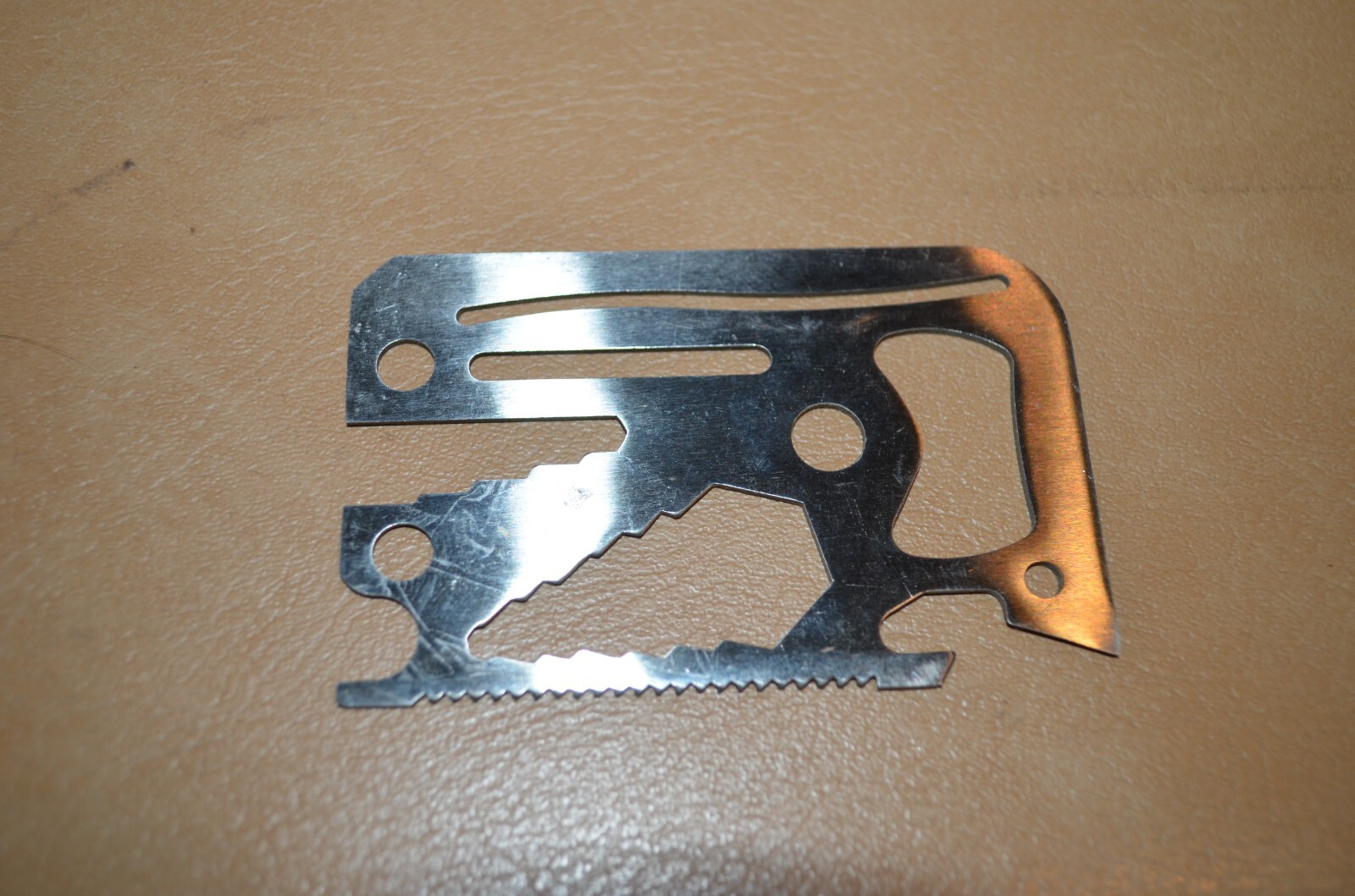 Wallet Multi Survival Tool Stainless Steel Metal Thin Smaller Size Hunting Brand
